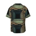 thumbnail image 2 of KLL 3d Abstract Chess Boar Print Men's Shirt Short Sleeve Button Down Summer Cuba Beach Shirts- Small, 2 of 7