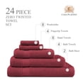 thumbnail image 7 of Casa Platino 24 Piece Towel Sets for Bathroom - Quick Dry Bath Towels, Includes Bath Sheets, Hand Towels, Washcloths - Biking Red, 7 of 7