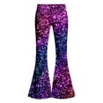 thumbnail image 7 of FYDUU Pants for Girls Sequin Flared Leggings Fashion Print Performance Dance Pants for Kids Bell-Bottoms Party Wear Versatile Pant 11-12 Years, 7 of 7