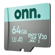 بطاقة ذاكرة فلاش ONN 64 جيجابايت فئة 10 U3 MicroSDXC