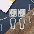 thumbnail image 4 of 2 Sets Of Suspended Ceiling Wall Mount U-Shaped Hooks Stainless Steel Heavy Duty Multi-Function Hammock Hook Metal Base Plate with, 4 of 8