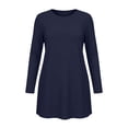 thumbnail image 7 of Nugftut Womens Plus Size Nightgowns Long Sleeve Crewneck Pajamas Soft Comfortable Nightgownws, 7 of 7