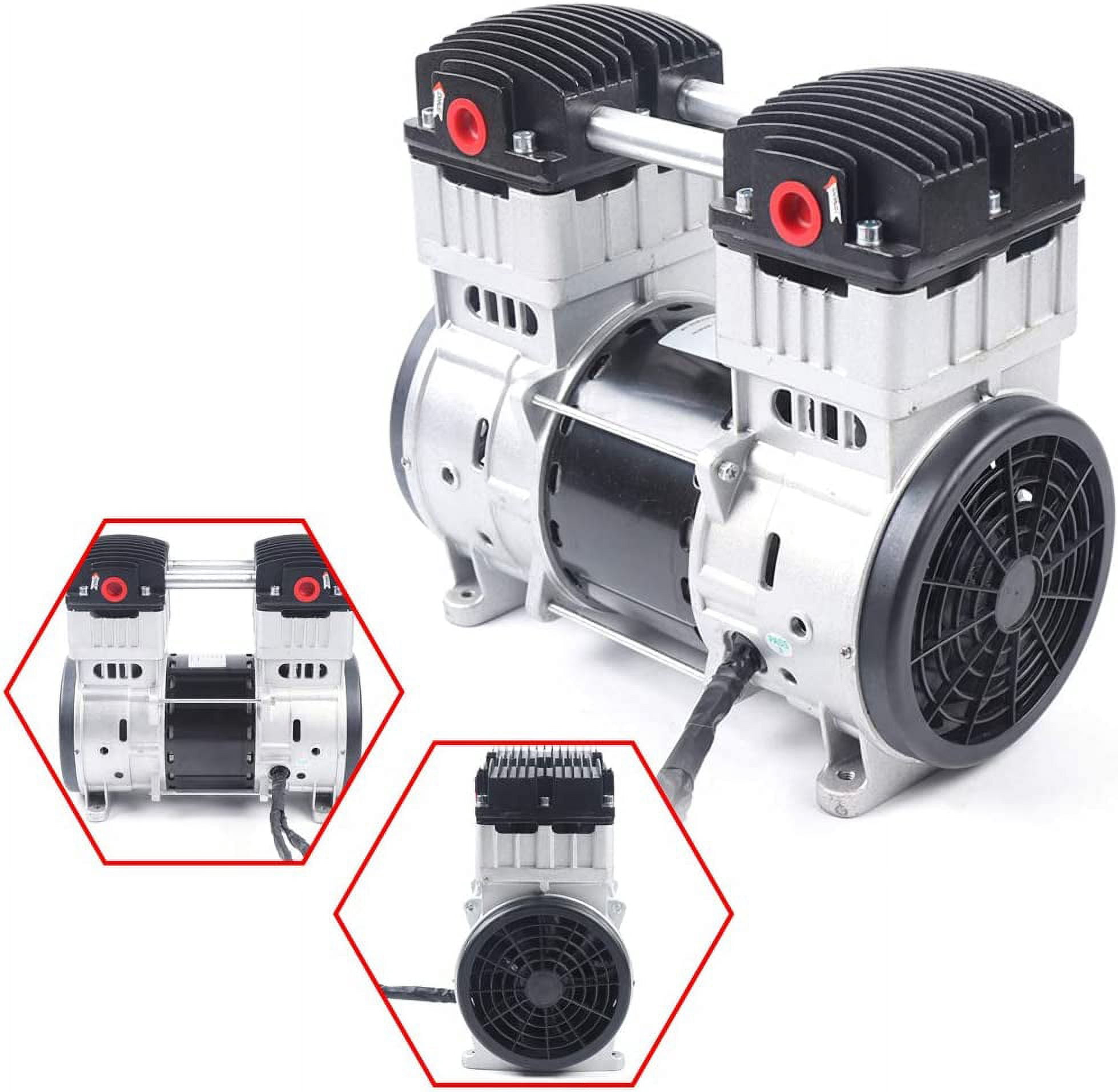 Miumaeov Oilless Diaphragm Vacuum Pump 7CFM Oil Free Mute Vacuum Pump 110V 1100W