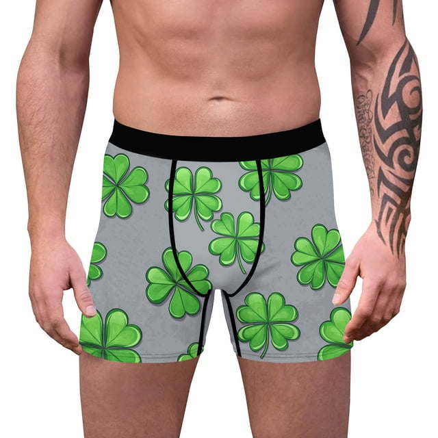 St. Patrick's Day for Men Underpants Boxers Breathable Close Fitting Solid Polyester 1 Pc