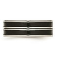 thumbnail image 3 of Stainless Steel Polished Black IP Plated CZ Band Size: 8; for Adults and Teens; for Women and Men, 3 of 7
