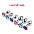 thumbnail image 2 of 1pc Waterproof Stainless Steel Anal Plug with Crystal Design - Perfect for Beginners and Couples - Enhance Your BDSM Experience, 2 of 4