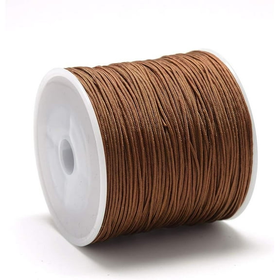 Nylon Thread Chinese Knotting Cord Sienna 0.8mm about 109.36 yards(100m)/roll