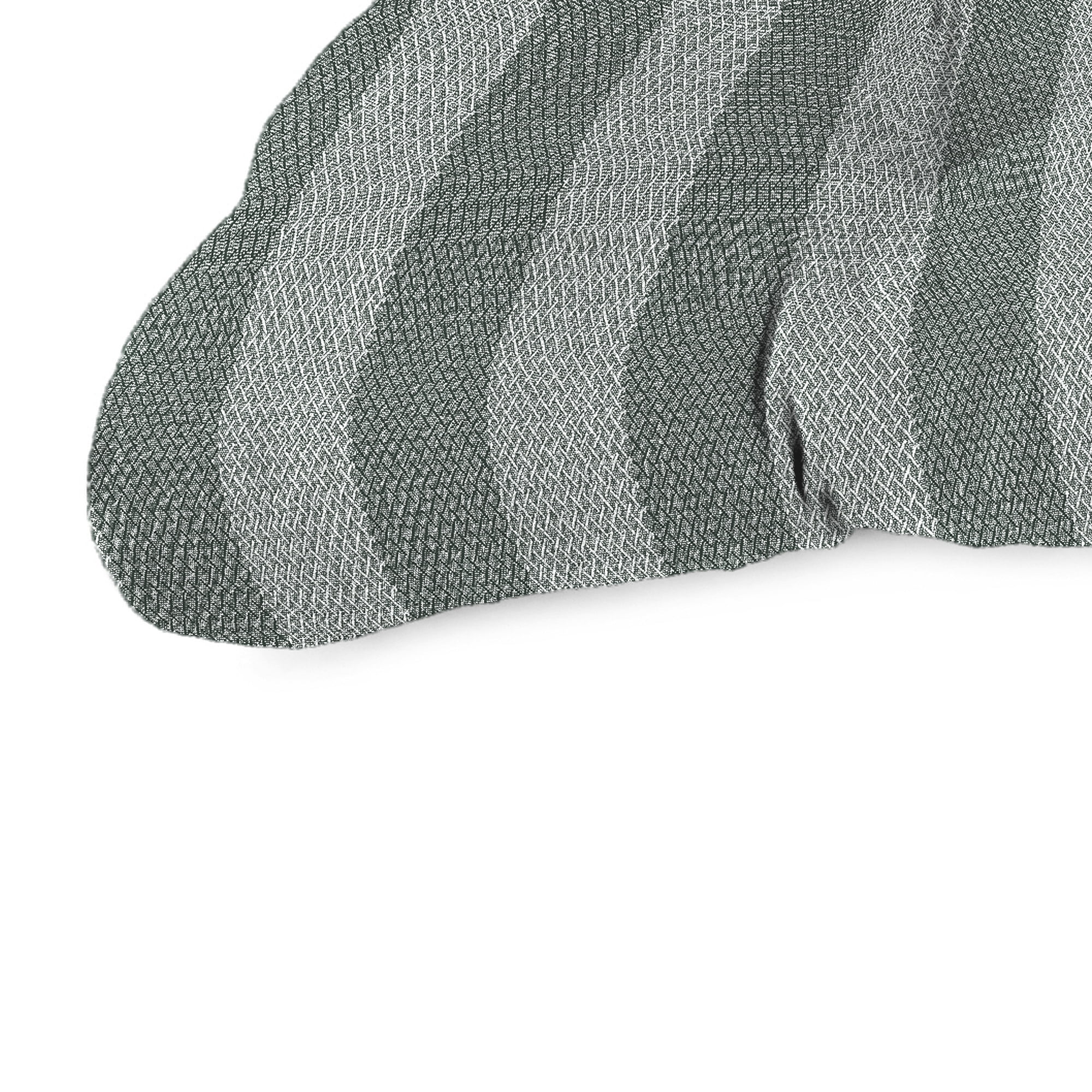 Jordan Manufacturing 44" x 18" Conway Smoke Grey Stripe Rectangular Tufted Contoured Outdoor Wicker Settee Bench Cushion