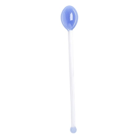 

Long Handle Colored Glass Material Spoon Clear Coffee Stirring Spoon Dinnerwares