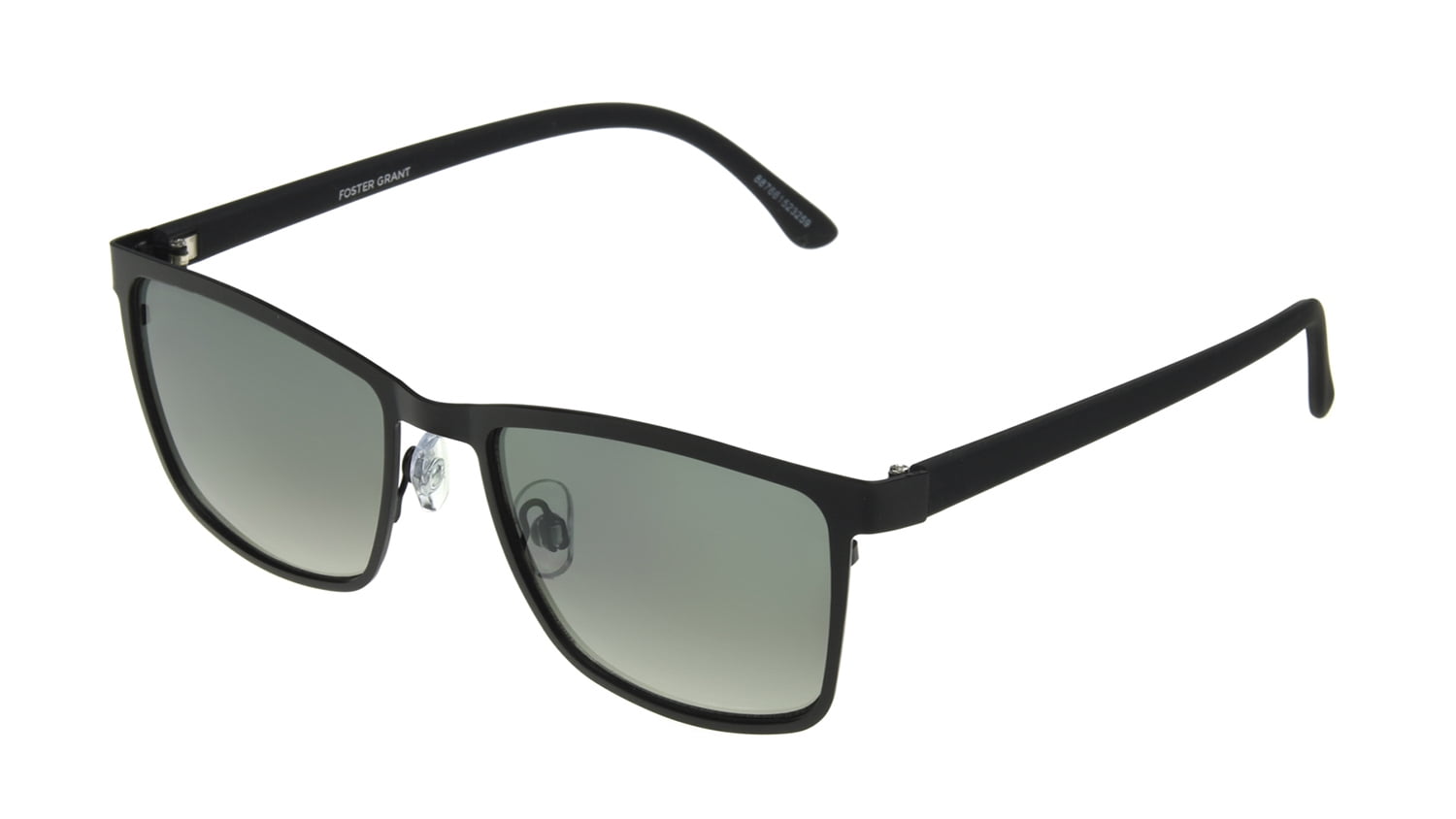 Foster Grant Men's Black Rectangle Sunglasses HH12