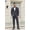 Dark gray, variant on Men's 2 Piece Suit Slim Fit One Button Tuxedo Jacket Pants for Wedding Dinner Prom Graduation Party Business