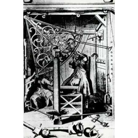 Johannes Hevelius Using a Sextant engraving Canvas Art - (18 x 24)