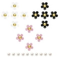 thumbnail image 4 of 24PCS Rubber Beach Bag Accessories Charms,Rubber Beach Totes Accessories Inserts,Daisy Flower Pearls Bag Charms, 4 of 5