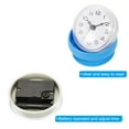 thumbnail image 5 of Waterproof Bathroom Shower Clock Mini Round Wall Clocks with Suction Cup, Blue, 5 of 7