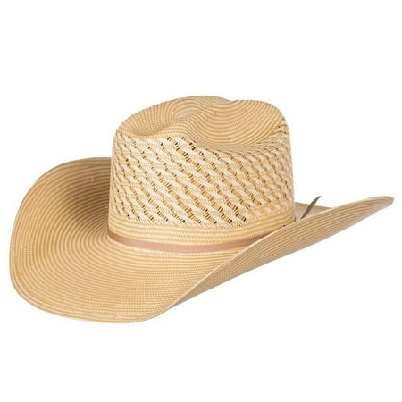 - Resistol Mens 20X Cougar 4 1/4 Brim Straw Hat 71/4 Ivory/Wheat