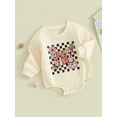 thumbnail image 3 of xiaxaixu Barboteuse Ample d'Automne pour Bébés Filles Garçons Manches Longues Col Rond Imprimé à Carreaux Décontracté, 3 of 9