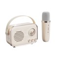thumbnail image 1 of Retro mini speaker portable wireless Bluetooth speaker microphone outdoor karaoke, 1 of 8