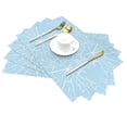 thumbnail image 2 of ZNDUO Placemats, 4 PCS Heat Resistant Stain Resistant Woven PVC Insulation Placemats, Durable Washable Elegant Table Mats for Dining-Glass Broken Mosaic, 18"x12", 2 of 6