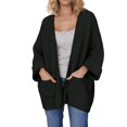 thumbnail image 2 of Delayuji Women's Oversized Cardigan Sweater Open Front Knit Cardigan Outwear With Pockets, 2 of 3