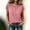 *Pink, variant on ClodeEU Women's Henley Neck Button Short Sleeve T-Shirt,Casual Loose Fit Solid Color Tee for Summer Black,Women's Plus L