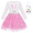 Pink Bunny Set, variant on Girls Dress Easter Egg Hunting Bag Pink 3D Bunny Butterfly Easter 6 Years