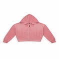 thumbnail image 4 of Forever 21 Velour Zip-Front Hoodie & Pant Set, Color- Pink, Size- L, 4 of 7