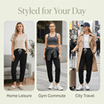 thumbnail image 3 of Olaglory Joggers for Women High Waisted Elastic Women Sweatpants with Pockets & Drawstring Casual Lightweight Yoga Pants Fall Winter Clothes 2026, Black, 3 of 8