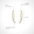thumbnail image 3 of KISPER 18K Gold Plated Cubic Zirconia Ear Crawler Climber Earrings, 3 of 6