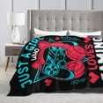 thumbnail image 5 of Gaming Blanket for Girls Video Game Blanket Gifts 60" x 80" Flannel Just A Girl Who Love Gaming Throw Blanket for Bed Living Room Sofa Couch Soft Warm Lightweight Cozy Gamer Decor, 5 of 6