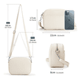 thumbnail image 3 of Bolso Mano Mujer Dama Bandolera Mujer Bolso Moda Xtellar blanco, 3 of 3