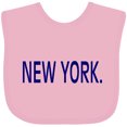 thumbnail image 3 of Inktastic New York in Blue Text Boys or Girls Baby Bib, 3 of 4