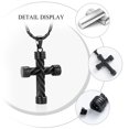 thumbnail image 4 of Rope Winding Cross Cremation Ashes Urn Pendant Necklace Memorial Keepsake Jewelry Lord’s Prayer Cross Ashes Necklaces, 4 of 6