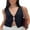 Black, variant on Rdhnmea Women Y2K Tie Front Tank Tops Solid Color Sleeveless V Neck Bow Tie Vest Tops Open Front Tank Tops Streetwear