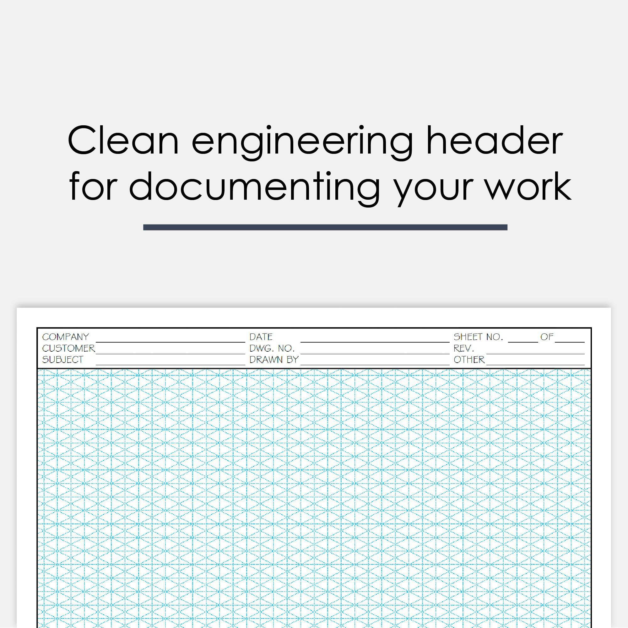 8.5" x 11" Isometric Graph Paper 50 Sheets Landscape - 0.25" Grid, Non-photo Blue, High Brightness, Drafting, Engineering, Art, 3D Design (3-Pack)