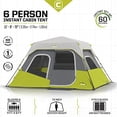 thumbnail image 2 of CORE 6 Person Instant Cabin Tent with Wall Organizer (Green), 2 of 5