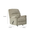 thumbnail image 5 of Saltoro Sherpi Fabric Upholstered Rocker Recliner with Tufted Back and Pillow Arms, Beige, 5 of 5