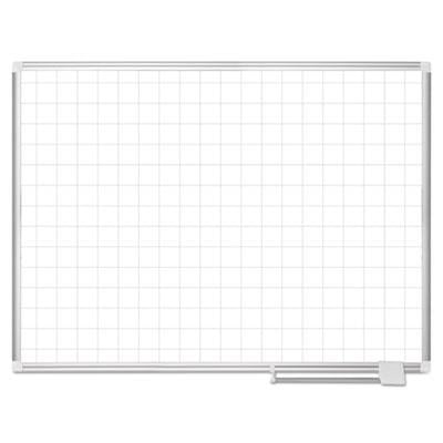 Plus Magnetic Total Erase Porcelain - MasterVision Grid Platinum Plus Magnetic Porcelain Dry Erase Board