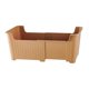 thumbnail image 2 of Caja de almacenamiento de libros con ruedas, organizador de almacenamiento, resistente, grande, decorativa, portátil marrón, 2 of 9