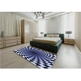 thumbnail image 5 of Ahgly Company Machine Washable Indoor Rectangle Transitional Night Blue Area Rugs, 2' x 3', 5 of 7