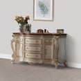 thumbnail image 7 of Five Drawer & Two Door Dresser With Cabriole Legs, Antique Pearl & Cherry Oak, 7 of 7