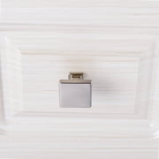 KOOFIZO 10 Pack Square Top & Base Cabinet Knob - Brushed Nickel Pull Handle (30mm / 1.2 Inch)