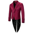 thumbnail image 2 of QENGING Men's Suit Jacket Blazer Tuxedos Jacket Gothic Frock Coat Uniform Tuxed Costume Praty Outwear Deals of The Day, 2 of 8