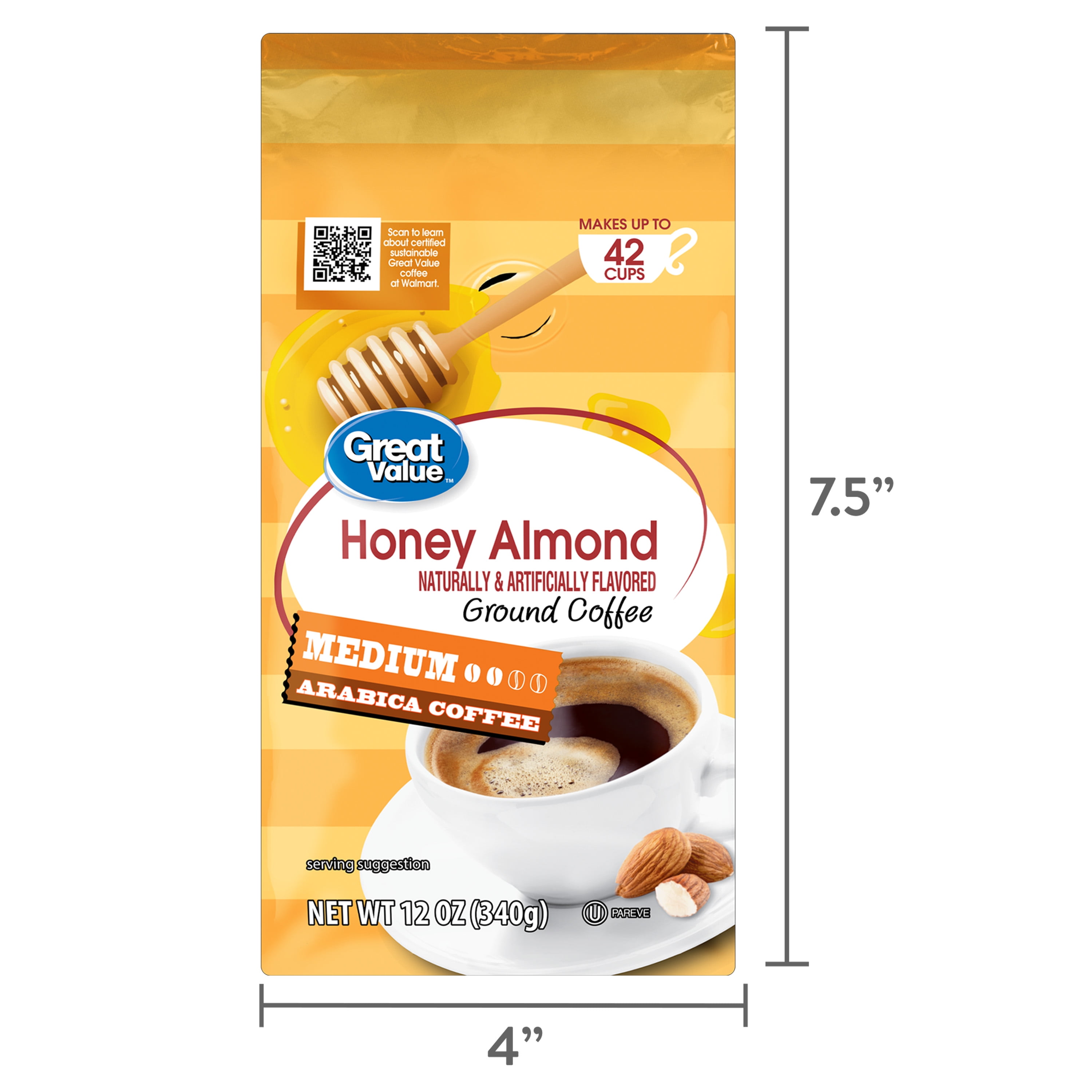 GV Honey Almond Ground Coffee 12oz