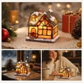thumbnail image 6 of Light‑Up Resin Christmas Village House Figurine, LED Illuminated Winter Cottage Statue For Christmas Tabletop Home Decor, 6 of 7