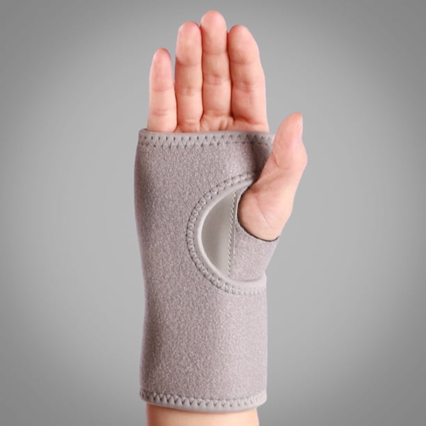 Pulsera Muñequera transpirable Muñequera ortopédica ajustable (mano derecha gris)