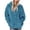 Blue, variant on Kiplyki Fall Hoodies for Women New Long Sleeve Hooded Jacket Solid Color Pocket Loose Plush Sweater