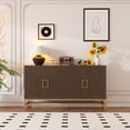 thumbnail image 2 of Hypeshops Retro Style Sideboard with Rectangular Metal Handles and Legs, 2 of 6