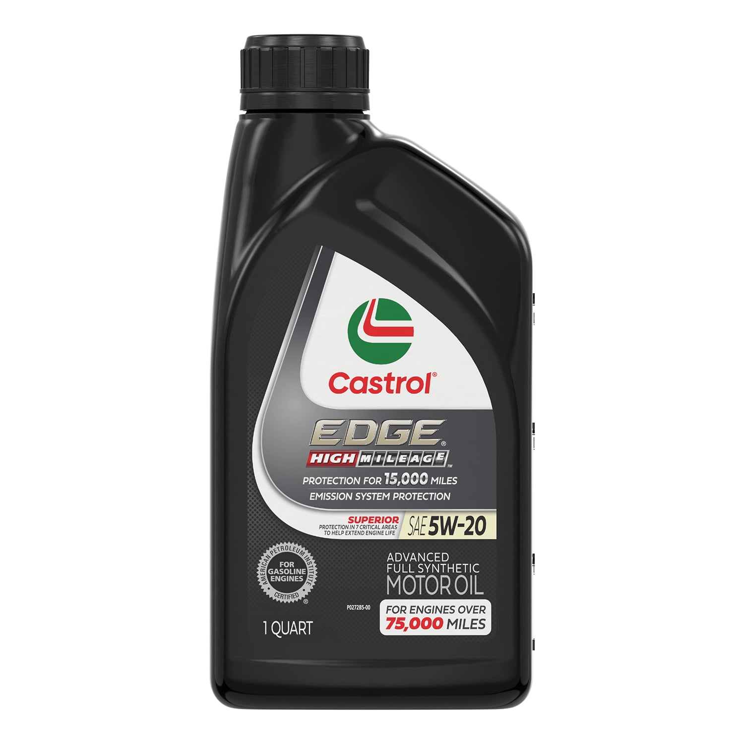 (2 pack) Castrol EDGE High Mileage 5W-20 Advanced Full Synthetic Motor Oil, 1 Quart