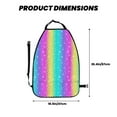 thumbnail image 2 of Xecao Rainbow Scales2 Pattern Car Seat Back Protector 2 Pack Large Capacity Pocket, Kick Mats Back Seat Protector, 2 of 8
