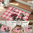 thumbnail image 6 of Valentine's Day Washable Area Rug 2 x 3 ft Skull Rose Love, Soft Non Slip Rugs Stain Repellent Indoor Felt Carpet for Living Dining Room Bedroom Home Office, 6 of 9